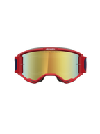 Alpinestars Maschere Vision 5 Drag, maschere da motocross, rosso e oro, montatura A-FLEX con ventilazione RAM-AIR e lente a specchio dorata, ideale per off-road e MX