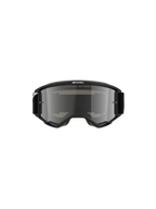 Alpinestars Vision 5 Corp Goggles, maschere da motocross, nero con lente Mirror Silver, vista frontale che mostra la scritta 'ONE GOAL. ONE VISION.' e il logo Alpinestars, design elegante per gare fuoristrada e motocross