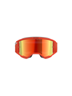 Alpinestars Vision 5 Corp Goggles, occhiali da motocross, montatura arancione con lente riflettente specchiata Orange Mirror Red, fascia regolabile rossa, design aerodinamico per prestazioni fuoristrada