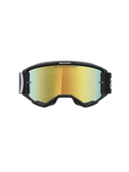 Alpinestars Maschere Vision 5 Hone, maschere da motocross con montatura nera e lenti dorate specchiate, sistema di ventilazione RAM-AIR per performance off-road