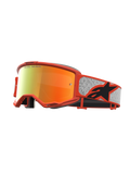 Alpinestars Maschere Vision 5 Rora, maschere da motocross arancione e argento, lente a specchio rossa e montatura A-FLEX.