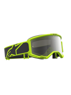 Alpinestars Maschere Vision 5 Rora, maschere MX nero e giallo fluo con lente argento specchiata e ventilazione RAM-AIR.