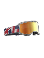 Alpinestars Vision 5 Le Fiftyfold Goggle, maschere da motocross, lente rossa a specchio, montatura trasparente e fascia USA.