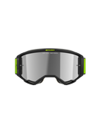 Alpinestars Vision 5 Hollow Goggles, occhiali da motocross, grigio antracite e giallo fluo, lente a specchio argento, elegante montatura grigio antracite con accenti gialli brillanti e ampia fascia intrecciata, protezione per gli occhi ad alte prestazioni per corse fuoristrada