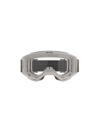Alpinestars Vision 5 Hollow Goggles, maschere da motocross, Wind Clear, montatura bianca traslucida con lente trasparente antiappannamento, ampia fascia grigia regolabile con grip in silicone, attrezzatura professionale per il fuoristrada