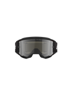 Alpinestars Vision 3 Wordmark Goggles, occhiali da motocross, Black Mirror Silver, caratterizzati da una montatura nera e lente a specchio argento, fascia intrecciata nera con marchio bianco, progettati per gare fuoristrada e protezione degli occhi