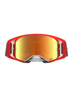 Alpinestars Supertech Limited Edition Fiftyfold, maschere da motocross rosse e blu con lenti a specchio rosse riflettenti, design aerodinamico per off-road e dirt bike