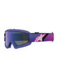 Alpinestars Vision Youth Corp Goggles, occhiali da motocross, viola e rosa fluo, con lente Mirror Blue e fascia sfumata con logo Alpinestars bianco, progettati per giovani piloti off-road