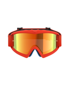 Alpinestars Vision Youth Corp Goggles, occhiali da motocross, arancione e rosso specchiati, con montatura in uretano arancione brillante, lente con finitura a specchio e fascia arancione coordinata, progettati per giovani piloti e corse fuoristrada