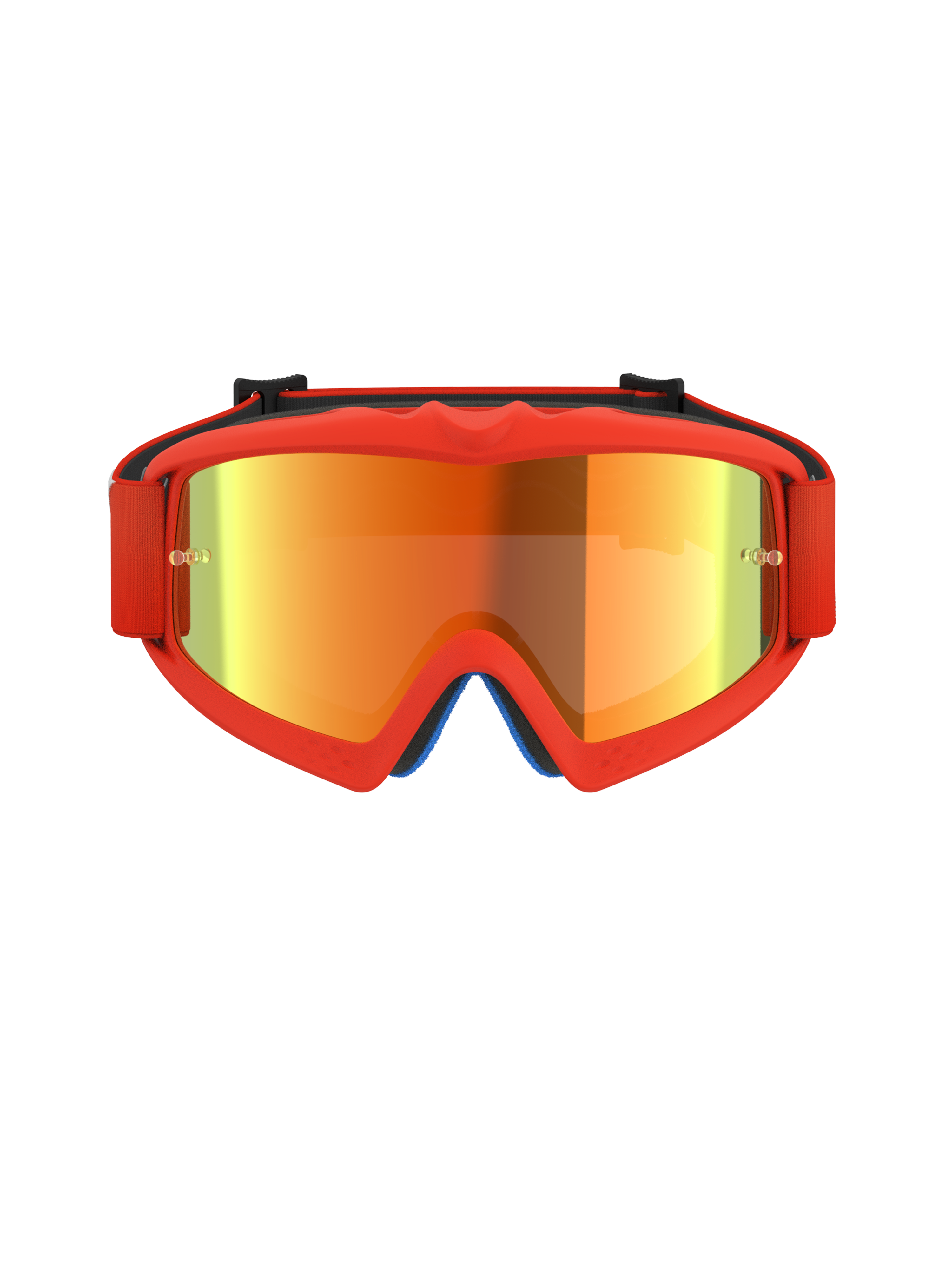 Alpinestars Vision Youth Corp Goggles, occhiali da motocross, arancione e rosso specchiati, con montatura in uretano arancione brillante, lente con finitura a specchio e fascia arancione coordinata, progettati per giovani piloti e corse fuoristrada