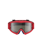 Alpinestars Maschere Vision Vesta Ragazzo, maschere da motocross rosso fluo con lente specchiata argento e supporti tear-off, protezione off-road per giovani piloti.