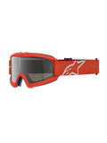 Alpinestars Vision Youth Vesta Goggles, youth motocross eyewear in orange with a silver mirror anti-fog lens and star logo.
