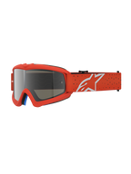 Alpinestars maschere Vision Vesta Ragazzo, maschere motocross, arancione e argento, lente specchiata anti-appannamento.