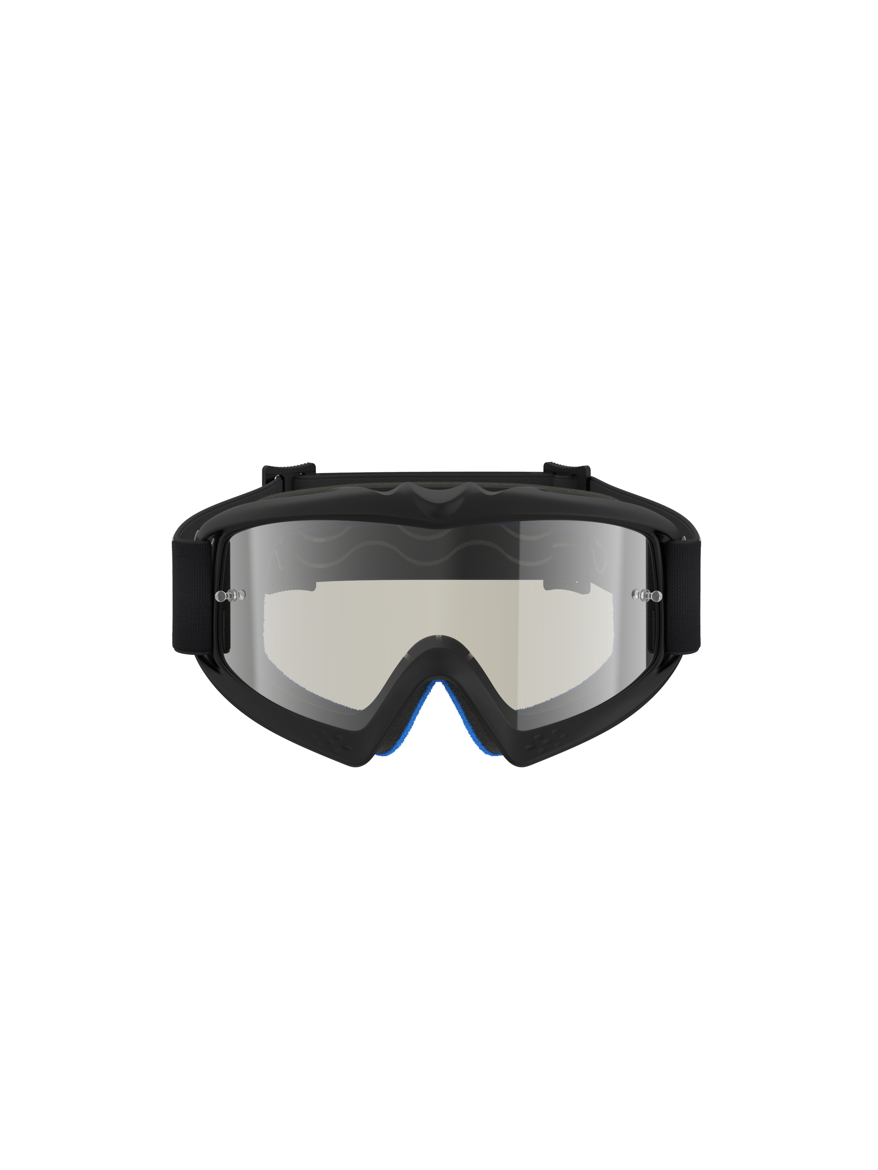 Alpinestars Maschere Vision Atrox Ragazzo, maschere da motocross, nero e argento, lente specchiata argentata