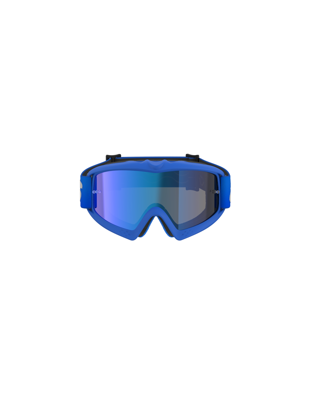 Alpinestars Vision Youth Blaze Goggles, occhiali da motocross, Blue Mirror Blue, con lente blu a specchio e montatura blu flessibile, occhiali protettivi ad alte prestazioni per giovani piloti fuoristrada