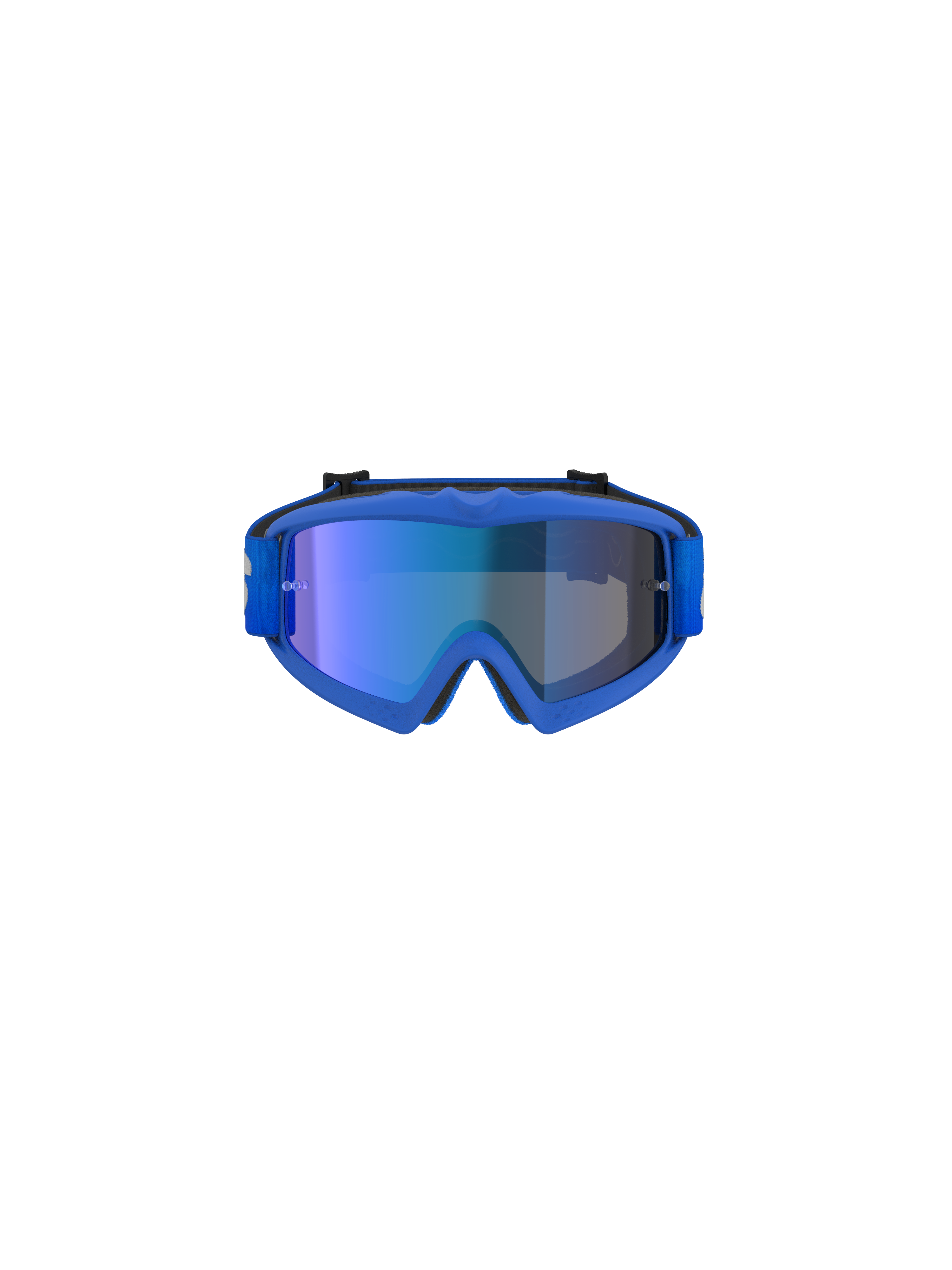 Alpinestars Vision Youth Blaze Goggles, occhiali da motocross, Blue Mirror Blue, con lente blu a specchio e montatura blu flessibile, occhiali protettivi ad alte prestazioni per giovani piloti fuoristrada