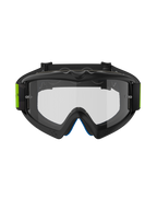Alpinestars Vision Youth Hollow Goggles, maschere da motocross, grigio antracite e giallo fluo, lente trasparente antiappannamento con supporti per tear-off, fascia tessuta nera con dettagli giallo fluorescente, occhiali protettivi off-road per giovani piloti