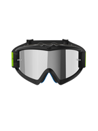 Alpinestars Vision Youth Hollow Goggles, maschere da motocross, grigio antracite e giallo fluo, lente argento specchiata, con telaio flessibile, attacchi per tear-off e fascia regolabile con accenti neon, design specifico per ragazzi per corse fuoristrada