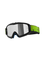 Alpinestars Vision Youth Hollow Goggles, maschere da motocross per ragazzi, grigio antracite e giallo fluo, con lente Mirror Silver, fascia nera con branding giallo vivace, occhiali protettivi ad alte prestazioni per fuoristrada