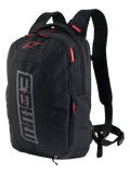 Alpinestars MM93 City Hunter V2 Backpack, zaino da moto, nero con grafica MM93 grigia e accenti rossi, collezione firmata Marc Marquez, dotato di spallacci imbottiti e tasche laterali, design urbano resistente