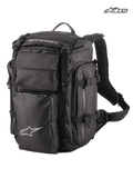 Alpinestars Zaino Rover Overland, zaino da moto adventure touring, nero, con capacità di 39 litri, design roll-top e scomparto frontale comprimibile