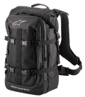 Alpinestars Rover Multi Backpack, zaino Adventure Touring, nero, con pannello frontale in rete, cinghie di compressione regolabili con fibbie, spallacci ergonomici imbottiti e robusta struttura in tessuto per il commuting in moto e i viaggi adventure