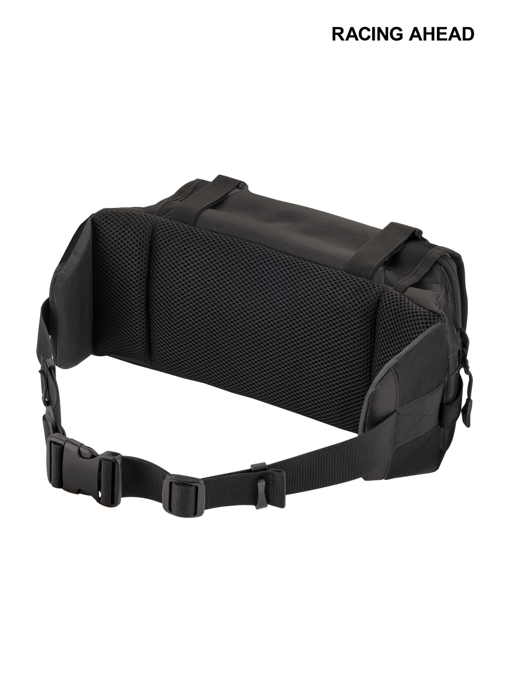 Alpinestars Tech Tool Pack, borsa porta attrezzi per Enduro e Motocross, nero, vista posteriore con imbottitura in rete traspirante per la ventilazione, cintura regolabile con fibbia in plastica, robusta struttura in tessuto per uso fuoristrada