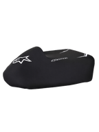 Telo copri kart Alpinestars, copertura impermeabile nera con loghi bianchi, vestibilità strutturata e bordo inferiore elasticizzato