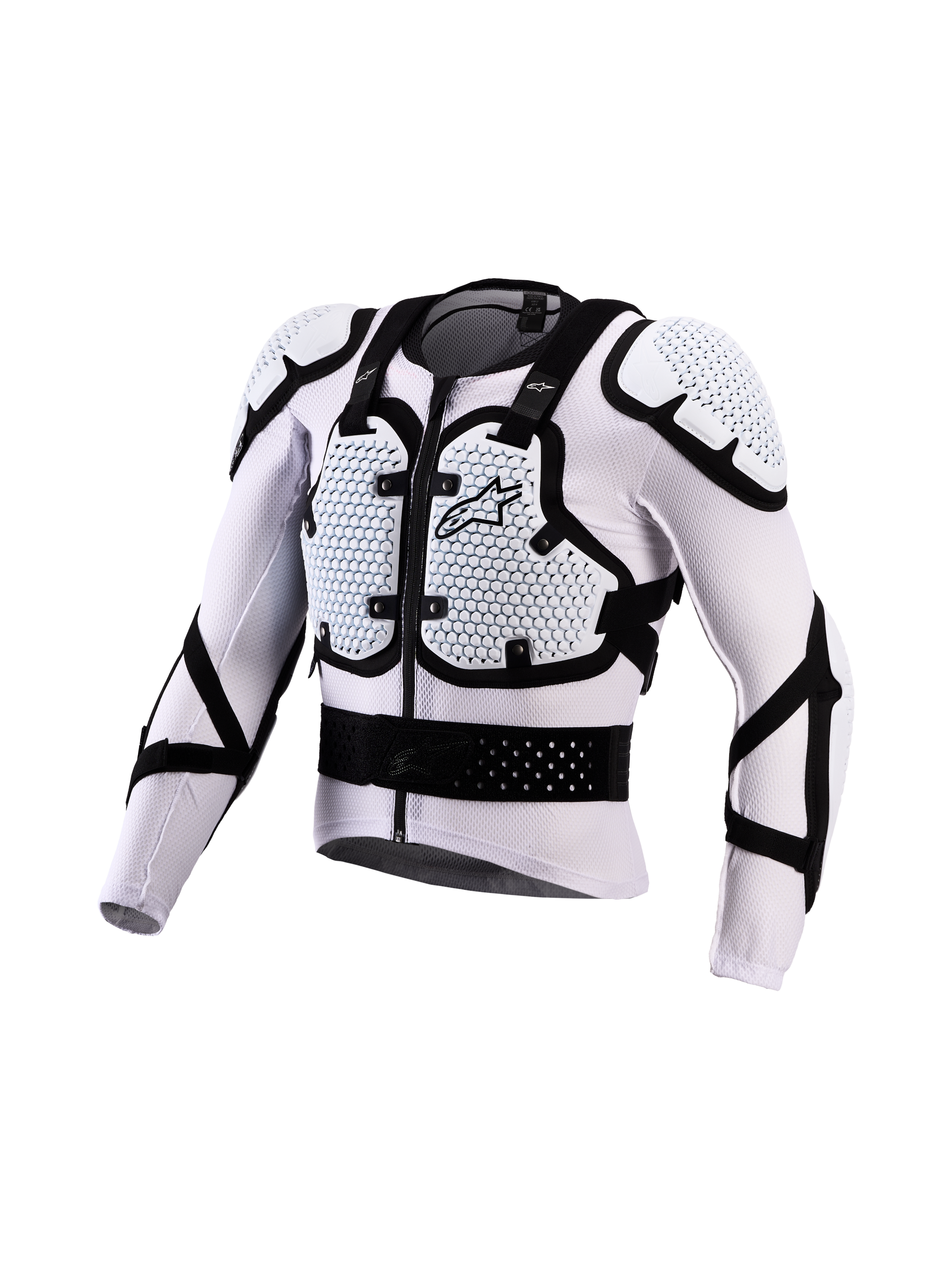 Alpinestars Giacca Protettiva Bionic Action V3 da uomo, bianca e nera, rete traspirante per motocross e tecnologia A-Morph.