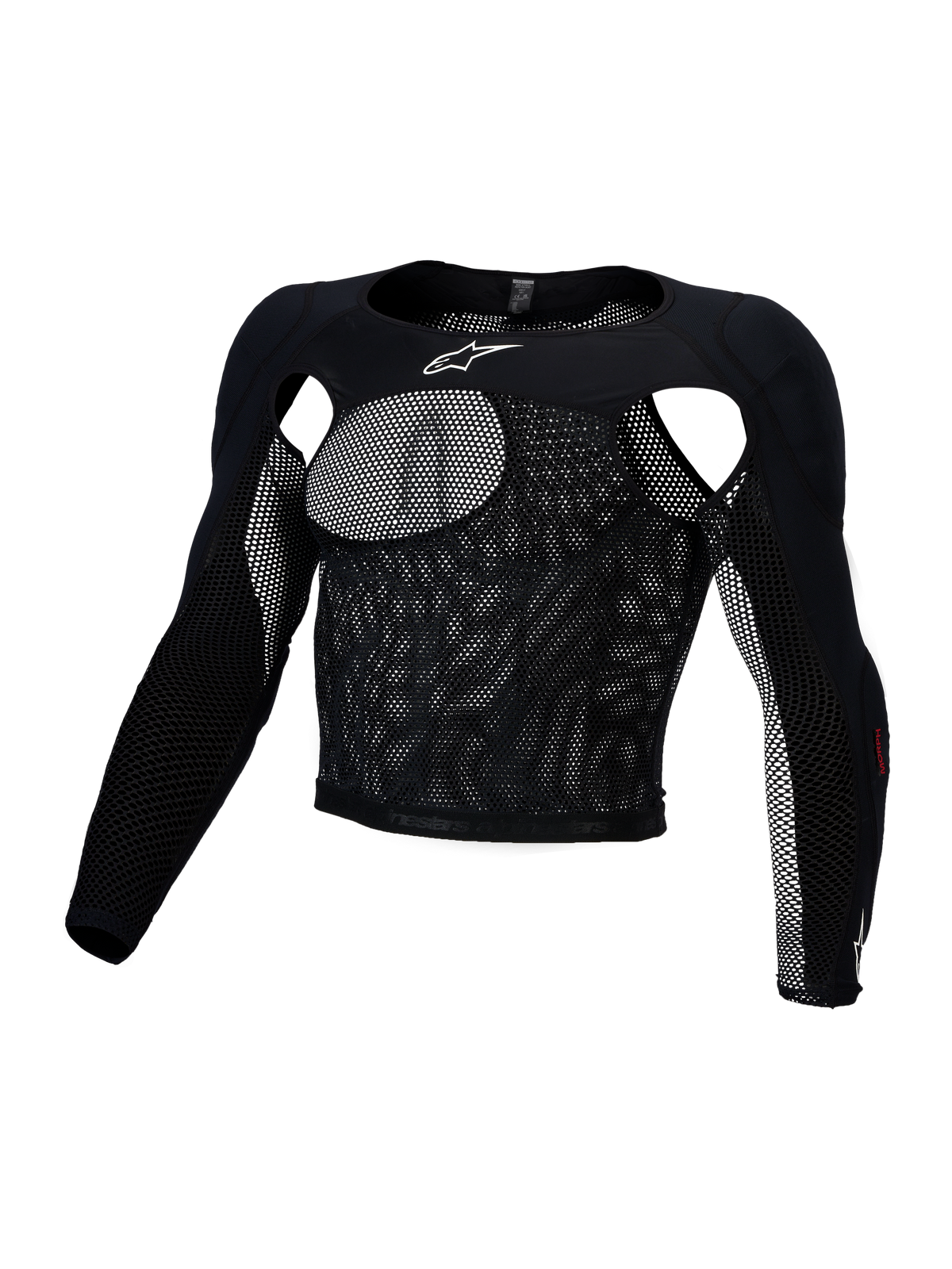 Alpinestars Top Protettivo Bionic Race, giacca protettiva motocross da uomo, nero, in rete elasticizzata traspirante con protezioni A-Morph su spalle e gomiti, certificati CE Livello 1