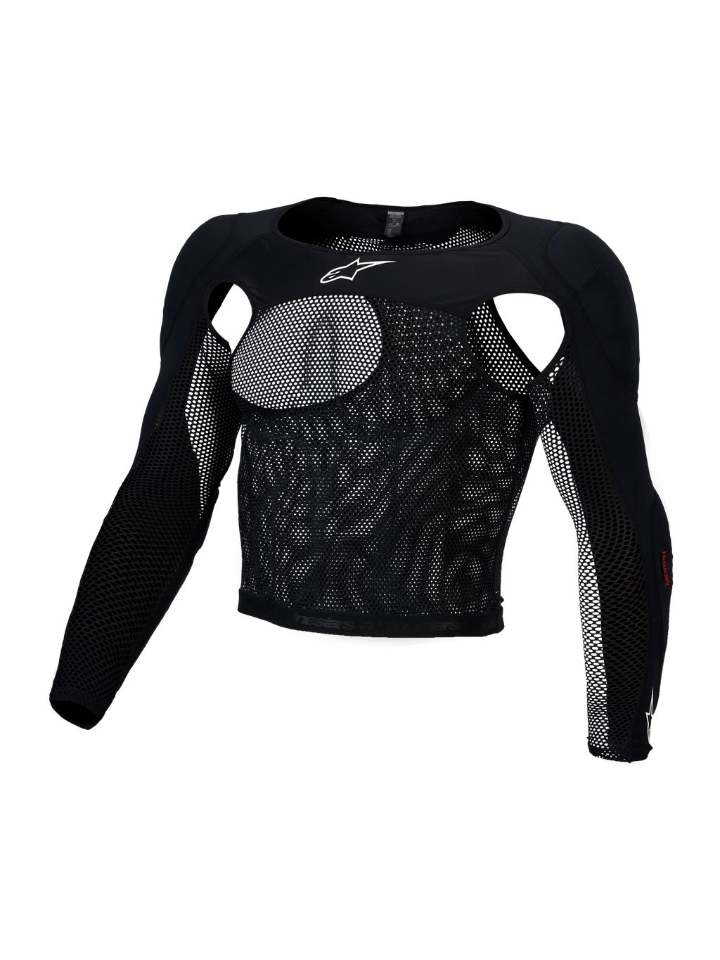 Alpinestars Top Protettivo Bionic Race, giacca protettiva motocross da uomo, nero, in rete elasticizzata traspirante con protezioni A-Morph su spalle e gomiti, certificati CE Livello 1