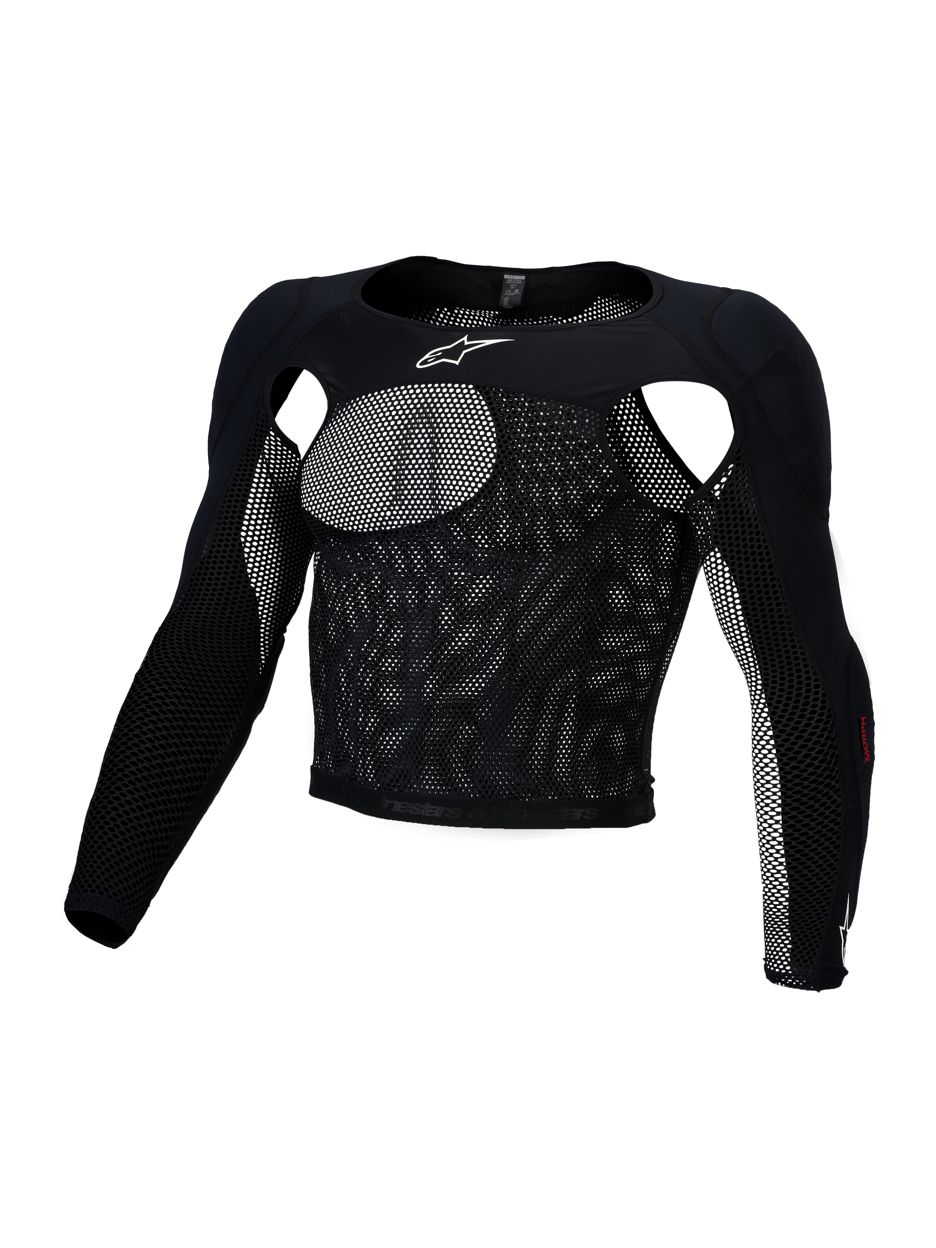 Alpinestars Top Protettivo Bionic Race, giacca protettiva motocross da uomo, nero, in rete elasticizzata traspirante con protezioni A-Morph su spalle e gomiti, certificati CE Livello 1