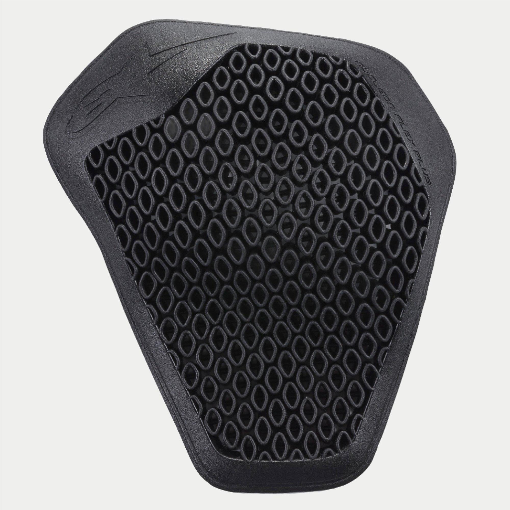 Alpinestars Nucleon Flex Plus Shoulder Protector, Nero, inserto protettivo per moto con struttura a nido d'ape a celle aperte traforata, design ergonomico e flessibile per la protezione dagli impatti