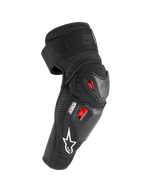 Gomitiere Alpinestars Bionic Pro Plasma, nero, rosso e bianco, con doppie calotte termoplastiche e protezione dagli impatti Nucleon PLASMA, design in mesh traspirante con logo bianco, attrezzatura protettiva per moto fuoristrada