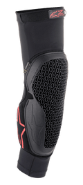 Alpinestars Bionic Flex Elbow Protector, nero e rosso, manica in rete slip-on con tecnologia flessibile a nido d'ape Nucleon Flex, logo Alpinestars rosso, equipaggiamento protettivo ergonomico per moto fuoristrada