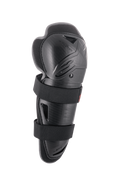 Alpinestars Bionic Action Knee Protector, nero, ginocchiera singola sinistra, protezione a guscio rigido con doppie cinghie elasticizzate, protezione dagli impatti per motocross e fuoristrada, design ergonomico ventilato con imbottitura ammortizzata