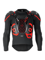Alpinestars Airbag Tech-Air® Off-Road, sistema airbag moto off-road omologato FIM con protezione CE Livello 1, nero e rosso, costruzione in tessuto con protezione torace e schiena Nucleon CELL integrata
