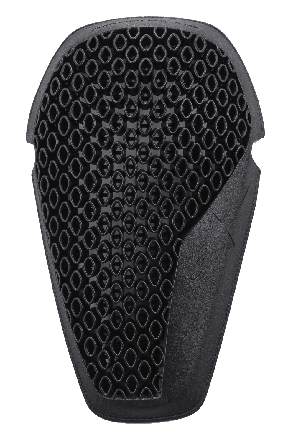 Protezioni per ginocchia Alpinestars Nucleon Flex Plus, nero, inserto protettivo per moto con struttura ventilata a nido d'ape a celle aperte, forma ergonomica con logo a stella in rilievo, design flessibile e sottile per la protezione dagli impatti
