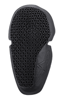 Alpinestars Nucleon Flex Plus Elbow Protectors, inserto protettivo per gomito da moto nero, con struttura a nido d'ape a celle aperte per la ventilazione, design ergonomico flessibile con logo a stella in rilievo, protezione dagli impatti certificata CE Livello 1