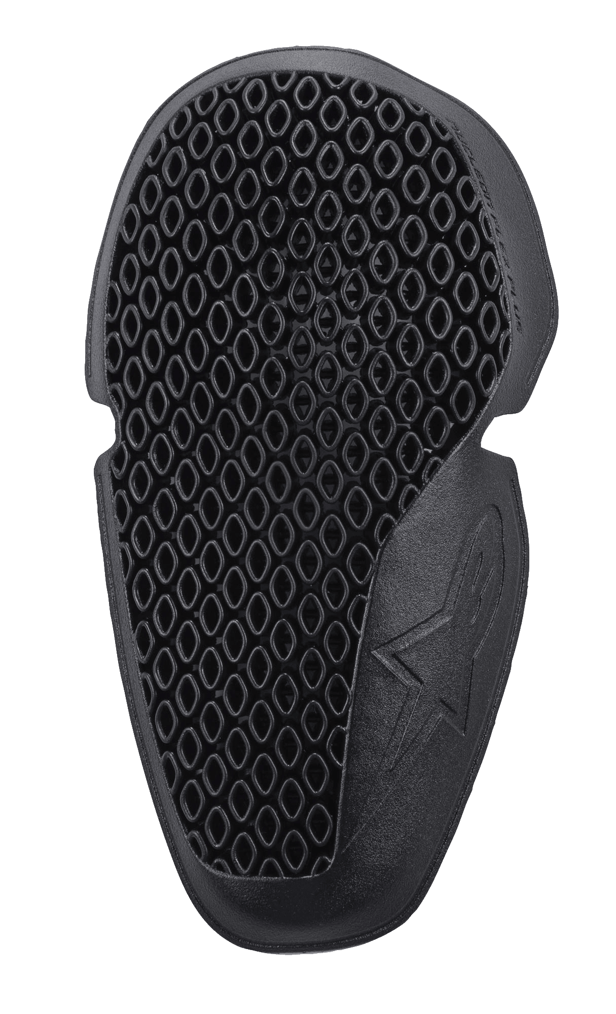 Alpinestars Nucleon Flex Plus Elbow Protectors, inserto protettivo per gomito da moto nero, con struttura a nido d'ape a celle aperte per la ventilazione, design ergonomico flessibile con logo a stella in rilievo, protezione dagli impatti certificata CE Livello 1