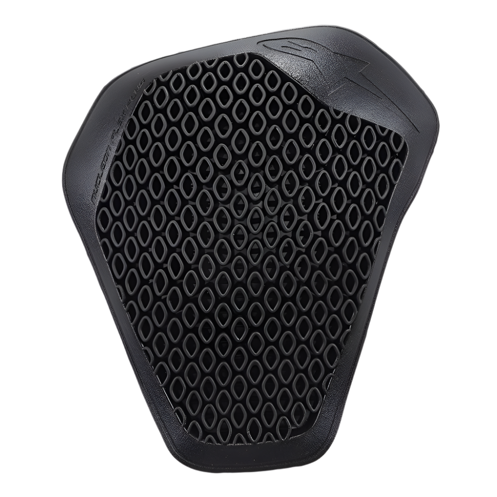 Alpinestars Nucleon Flex Plus Shoulder Protector, protezione spalla per moto, nero, inserto protettivo con struttura a celle aperte traforata per la ventilazione, design ergonomico sottile, logo in rilievo