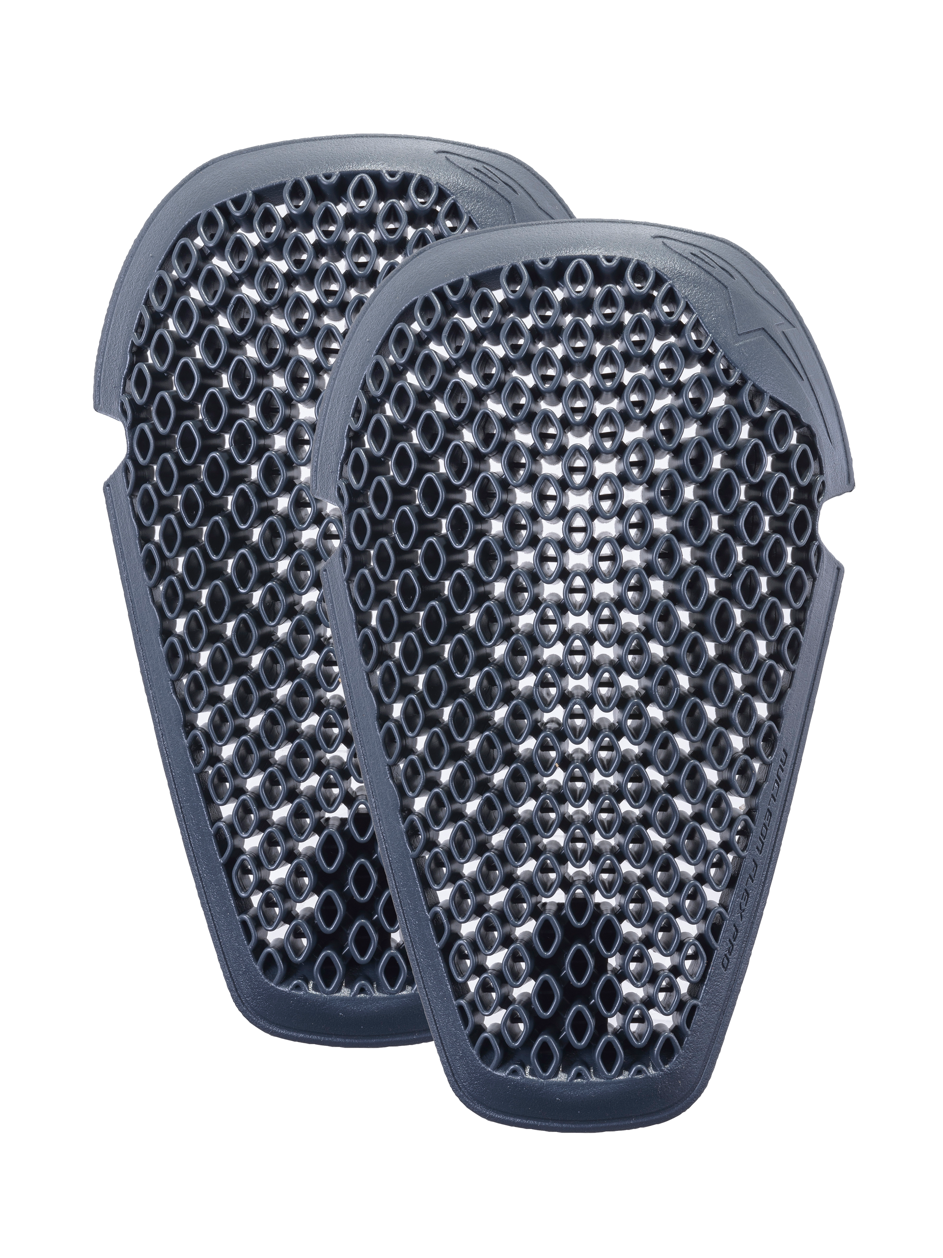 Alpinestars Nucleon Flex Pro Knee Protectors, protezioni per ginocchia da moto, grigio antracite, coppia di inserti ergonomici con struttura a nido d'ape ventilata a celle aperte per una protezione dagli impatti leggera e traspirante