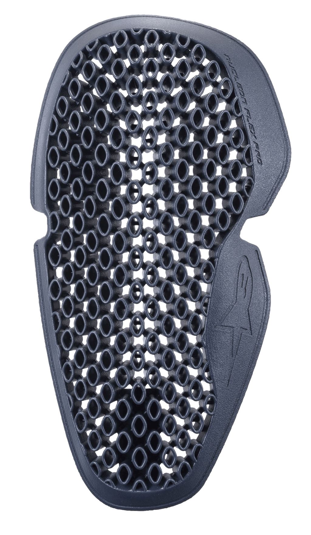 Alpinestars Nucleon Flex Pro Elbow Protector, protezione gomito, grigio antracite, pattern di ventilazione a nido d'ape, forma ergonomica sagomata con logo in rilievo, inserto di protezione flessibile per abbigliamento motociclistico