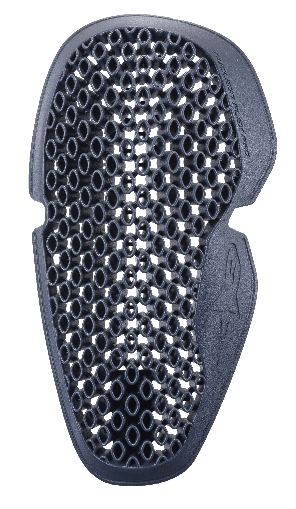 Alpinestars Nucleon Flex Pro Elbow Protector, protezione gomito, grigio antracite, pattern di ventilazione a nido d'ape, forma ergonomica sagomata con logo in rilievo, inserto di protezione flessibile per abbigliamento motociclistico