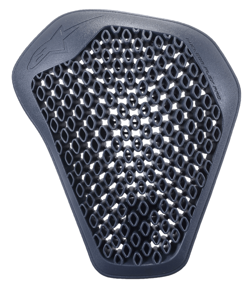 Protezione per spalla Alpinestars Nucleon Flex Pro, antracite, caratterizzata da un design a struttura aperta altamente ventilata, costruzione ergonomica flessibile e leggera per la protezione dagli impatti in moto