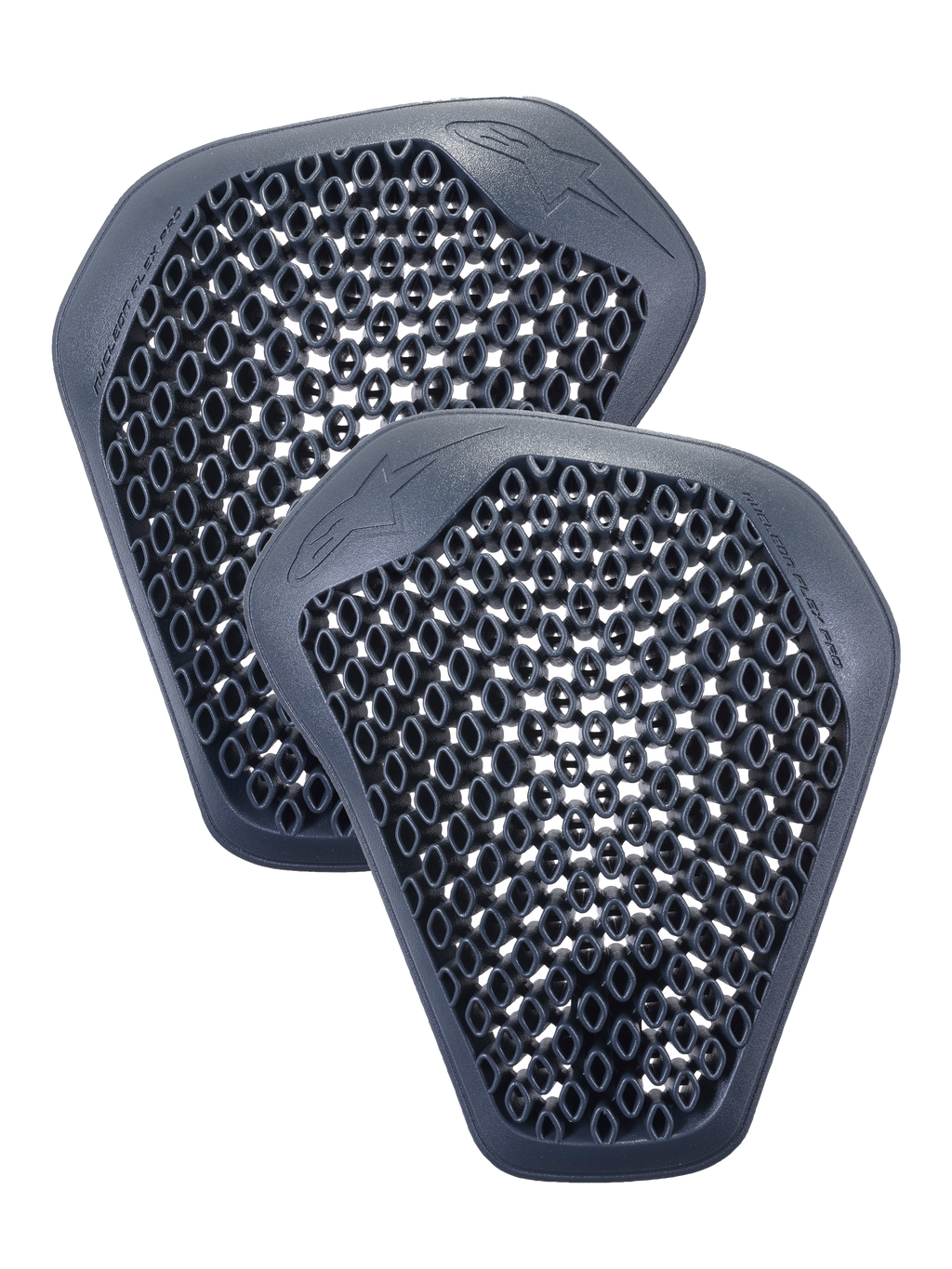 Alpinestars Protezioni Spalle Nucleon Flex Pro, coppia di inserti grigio antracite con struttura a nido d'ape, design ergonomico leggero e ventilato per giacche da moto