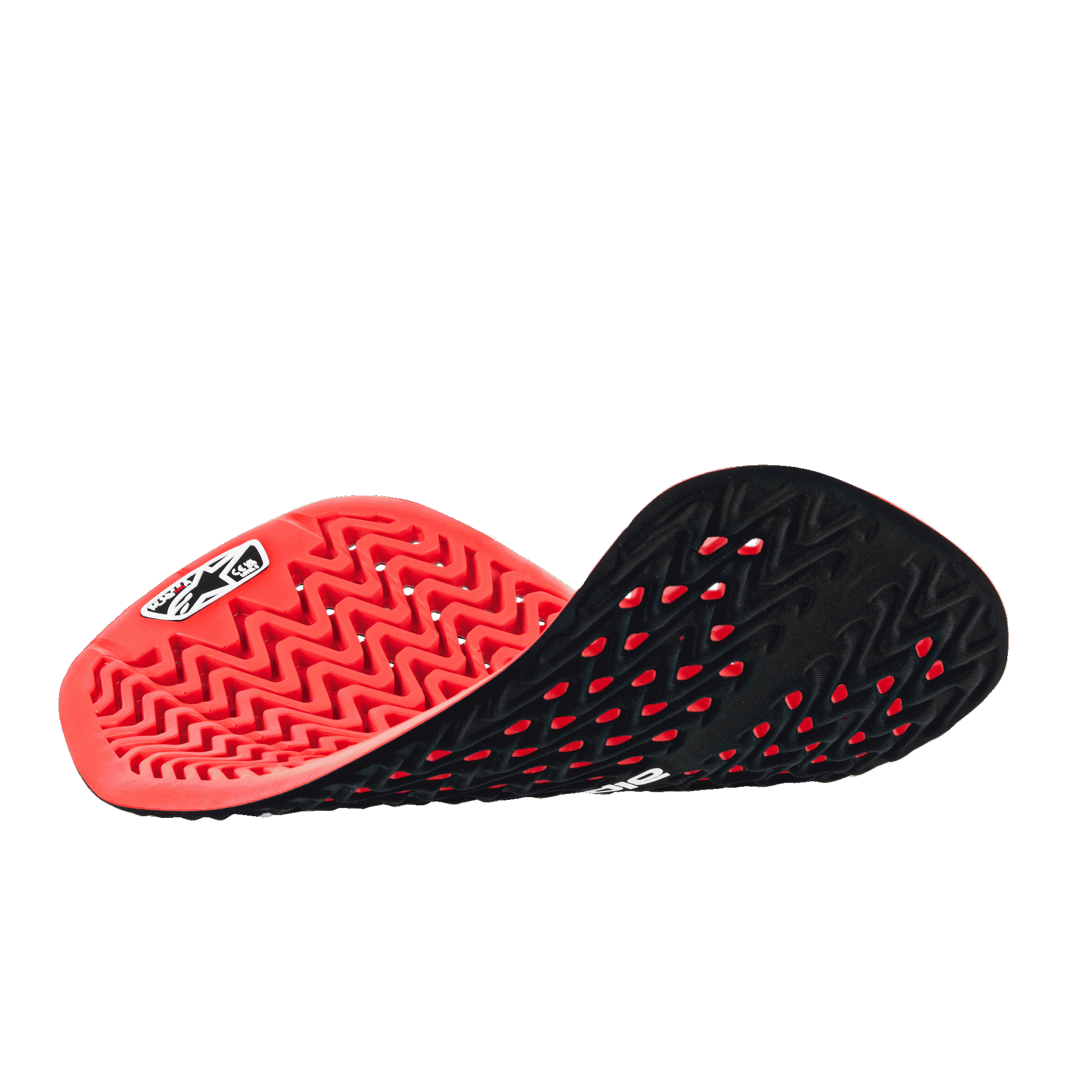 Alpinestars Nucleon Plasma Back Protector Insert, rosso e nero, paraschiena flessibile da moto con struttura a nido d'ape ed ampie perforazioni per la traspirabilità, dispositivo di protezione leggero e adattabile