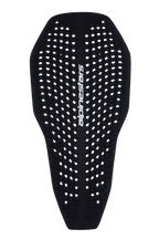 Alpinestars Nucleon Plasma Full Back Protector Insert, paraschiena da moto, nero, caratterizzato da una trama ondulata traforata per la ventilazione, logo Alpinestars verticale bianco, design sagomato sottile e flessibile