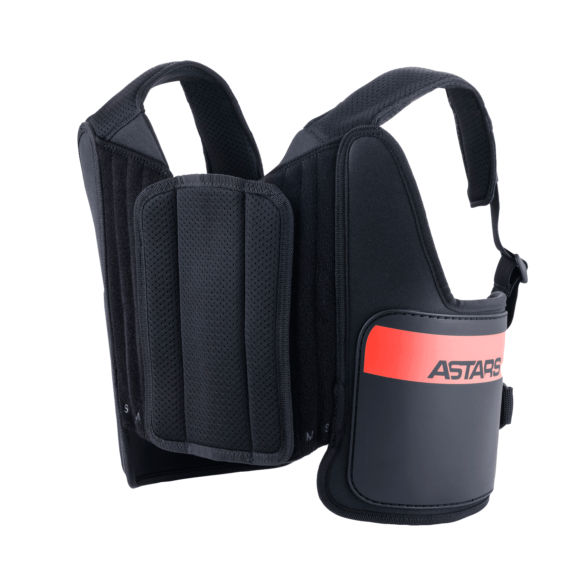 Alpinestars Bionic Rib Support, paracostole da karting, nero con logo ASTARS rosso, spallacci regolabili in mesh, design ergonomico multistrato per la protezione dagli urti