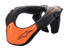 Alpinestars Youth Neck Support, collarino da motocross, nero e arancione, telaio ergonomico in polimero iniettato con superficie texturizzata, protezione per giovani piloti e competizioni fuoristrada